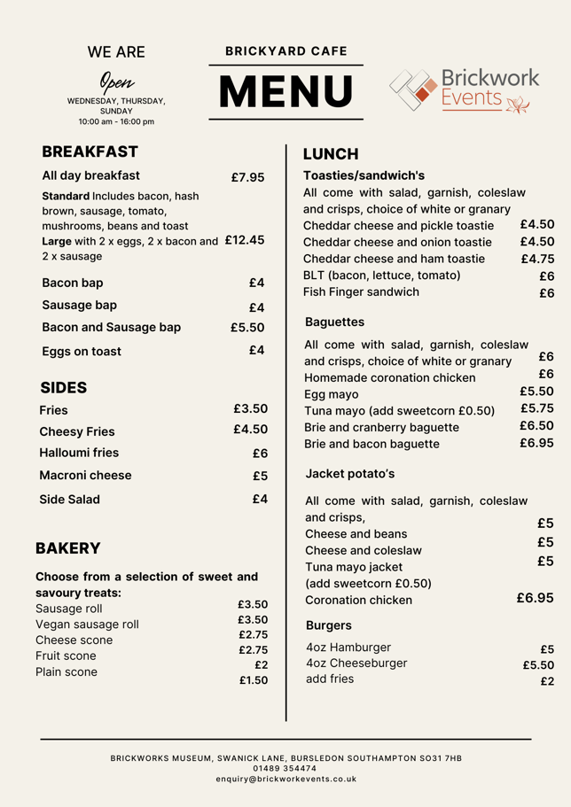 Cream And Black Minimalist Cafe Menu