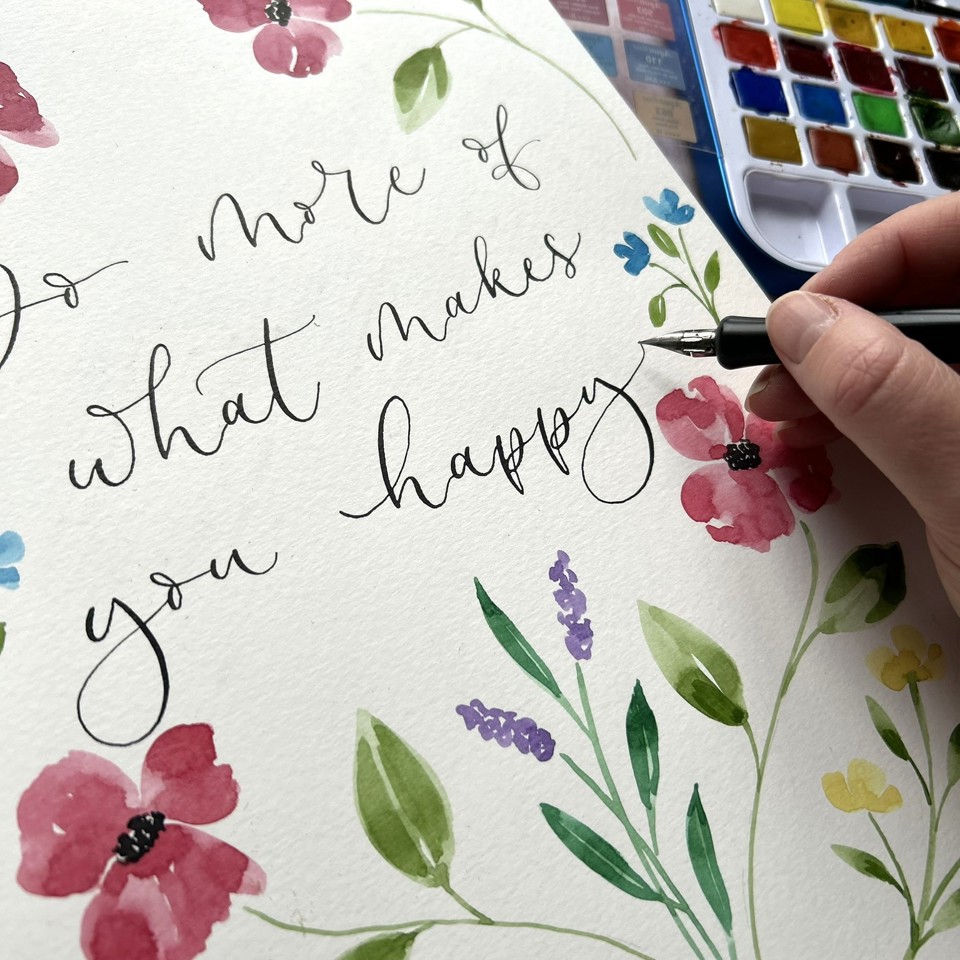 Calligraphy and Watercolour Workshop with Alison Jane